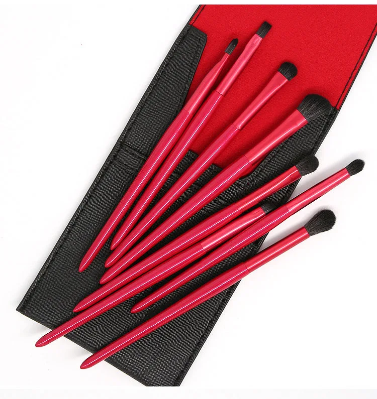 

Professional 8pcs Makeup Brushes Tool Kits Eye shadow Make up Brush Cosmetic Set Lip brush, Blue/red