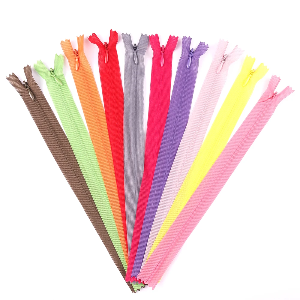 

Wholesale Top Quality 70Cm Long Chain White Invisible Zipper For Clothes, Customer's color