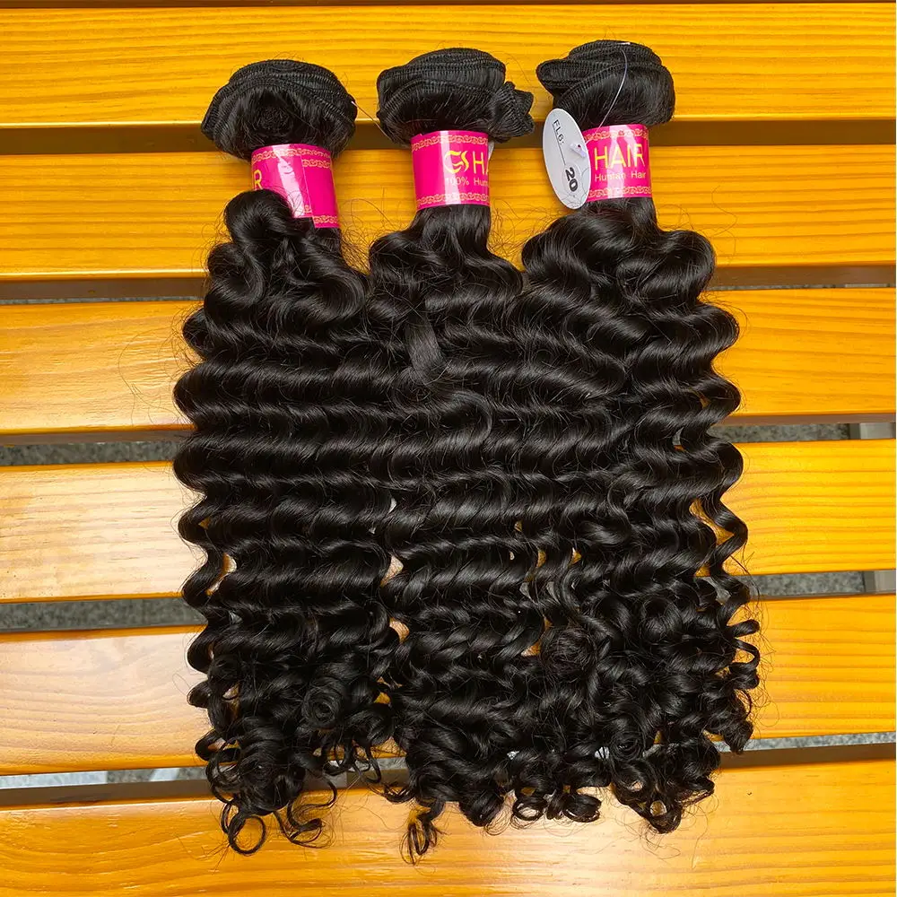 

10A Raw Virgin Indian Hair Weaving, Raw Indian Deep Curly Hair, Unprocessed Virgin Indian Burmese Curly Hair Vendors