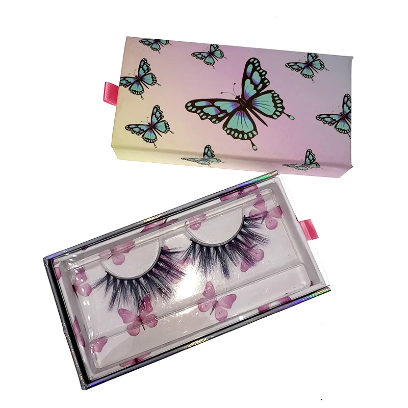 

2021 new highest quality 3D real mink eyelashes lashbox packaging