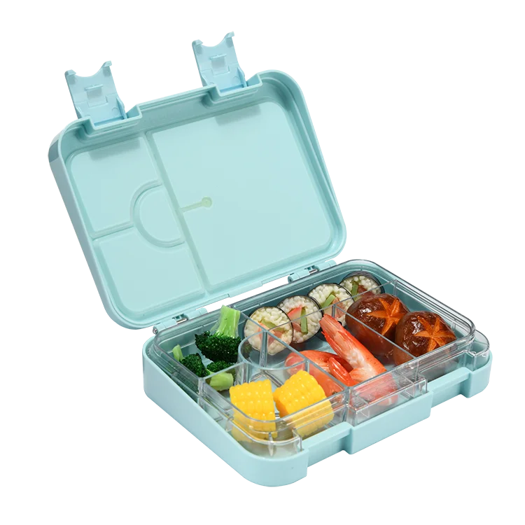 

camping take away insulated bento box clear kids silicon tritan lunch box, Blue/green/pink/purple