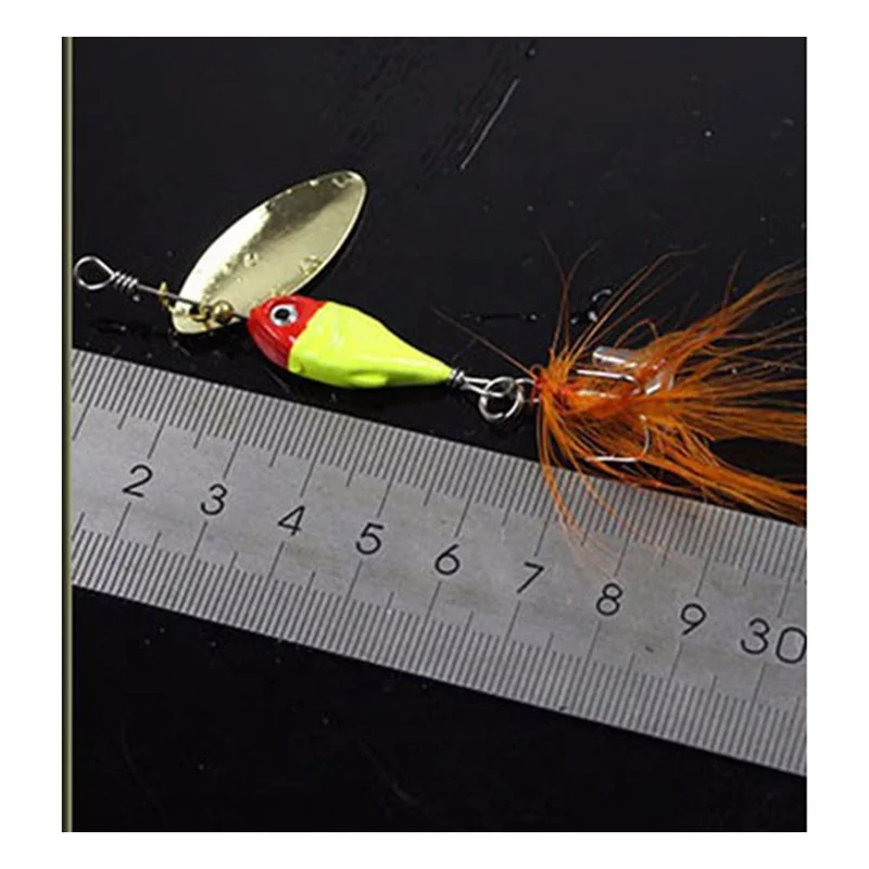 

Super high quality 12g tri-color sequins paillette baits feathers spoon lure for bass, 3 colors