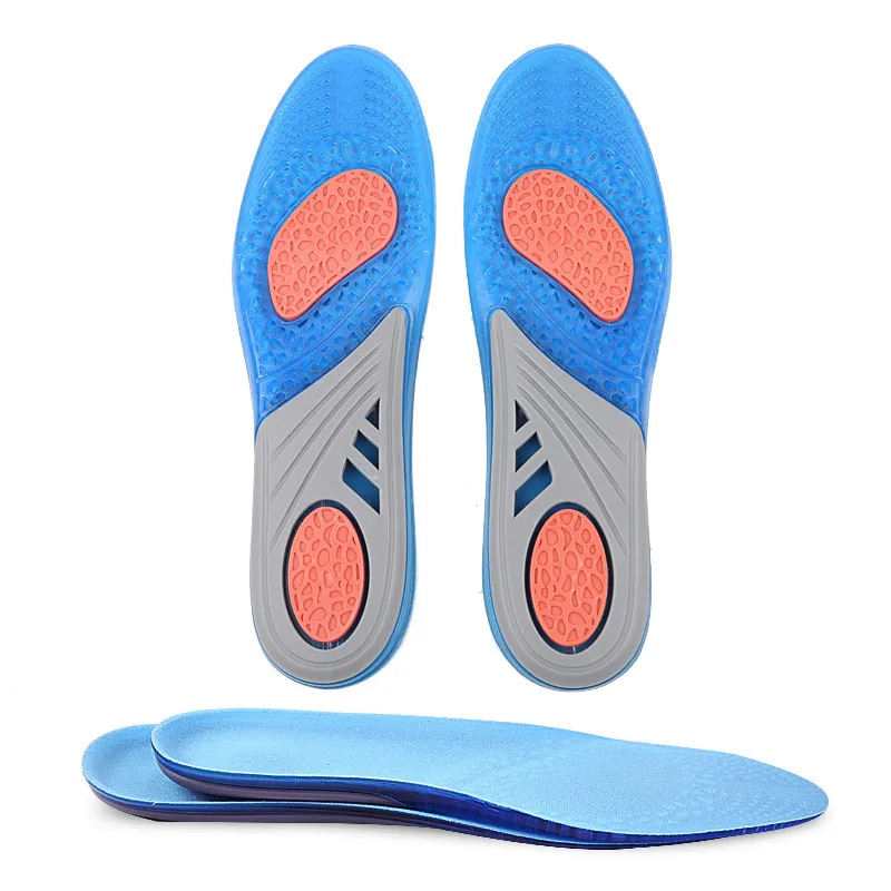 

Summer Running Basketball Soft SEBS Shock Absorbing Insoles Men Shoes Women Insole, Blue