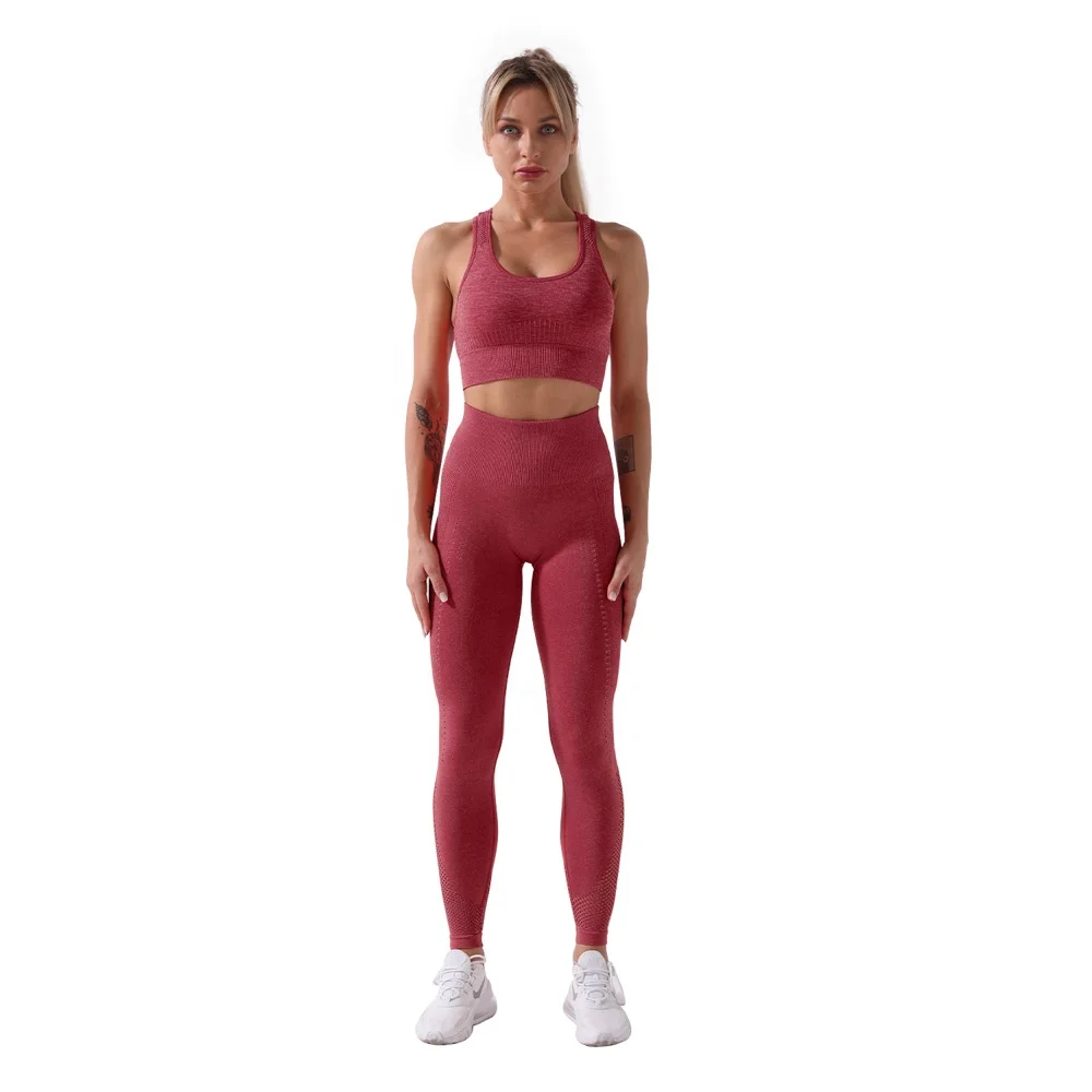

2021 Private Label Beautiful Hot Sexy Bra Seamless High Waist Pant Gym Yoga Set For Women, Customized colors