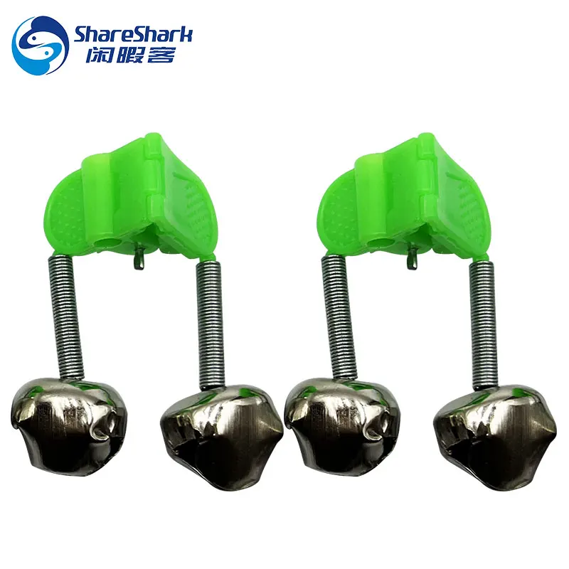 

Fishing Bite Alarms Fishing Rod Bells Rod Clamp Tip Clip Bells Ring Green ABS Fishing Accessory