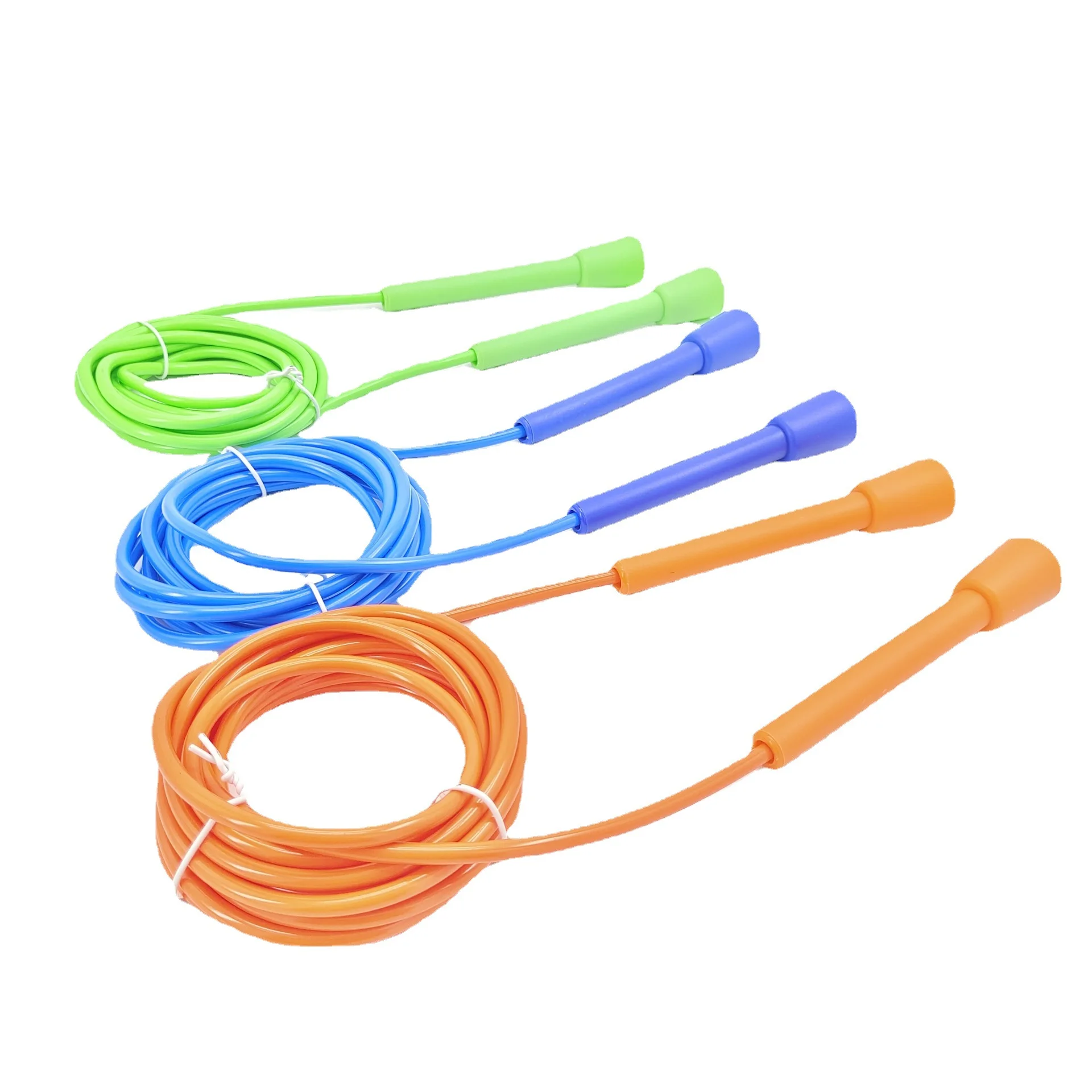 

2021 Manufacturer Custom PVC Jump Rope 4mm 5mm 6mm Colorful Adjustable 3.05m Length Durable Fitness Training Skipping Rope, Blue, red, yellow, green, pink