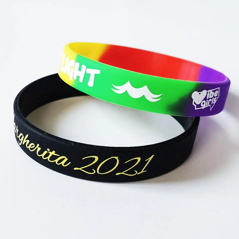 

fashion promotional gift bulk cheap glowing in dark Silicon Rubber Cancer Bracelet for activities, Pantone color