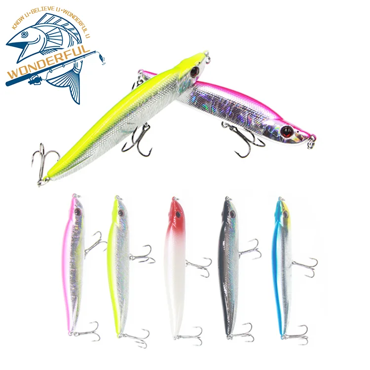 

In Stock Hot Selling 15g 100mm Multi Color Hard Plastic Artificial Baits 3D Eyes Noisy Sinking Pencil Lure