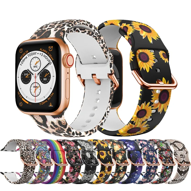 

For I Watch Series 6/5/4/3/2/1 Wristband,38mm 42mm Rubber Silicone Bracelet Sport Watch Strap Band For Apple Watch, 20 colors