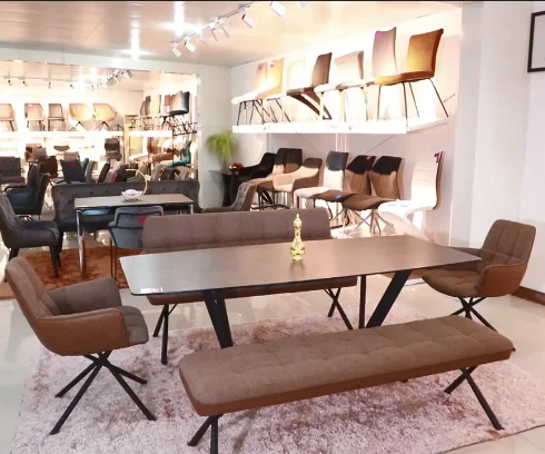 
2020 new style modern painting glass top meeting table dining table 