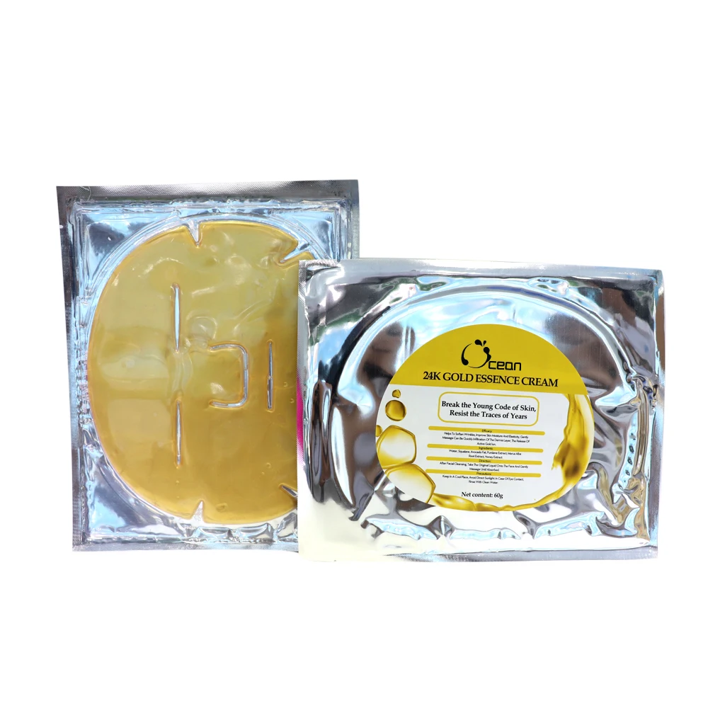 

Private label moisturizing nourishing hyaluronic acid gold collagen crystal facial mask