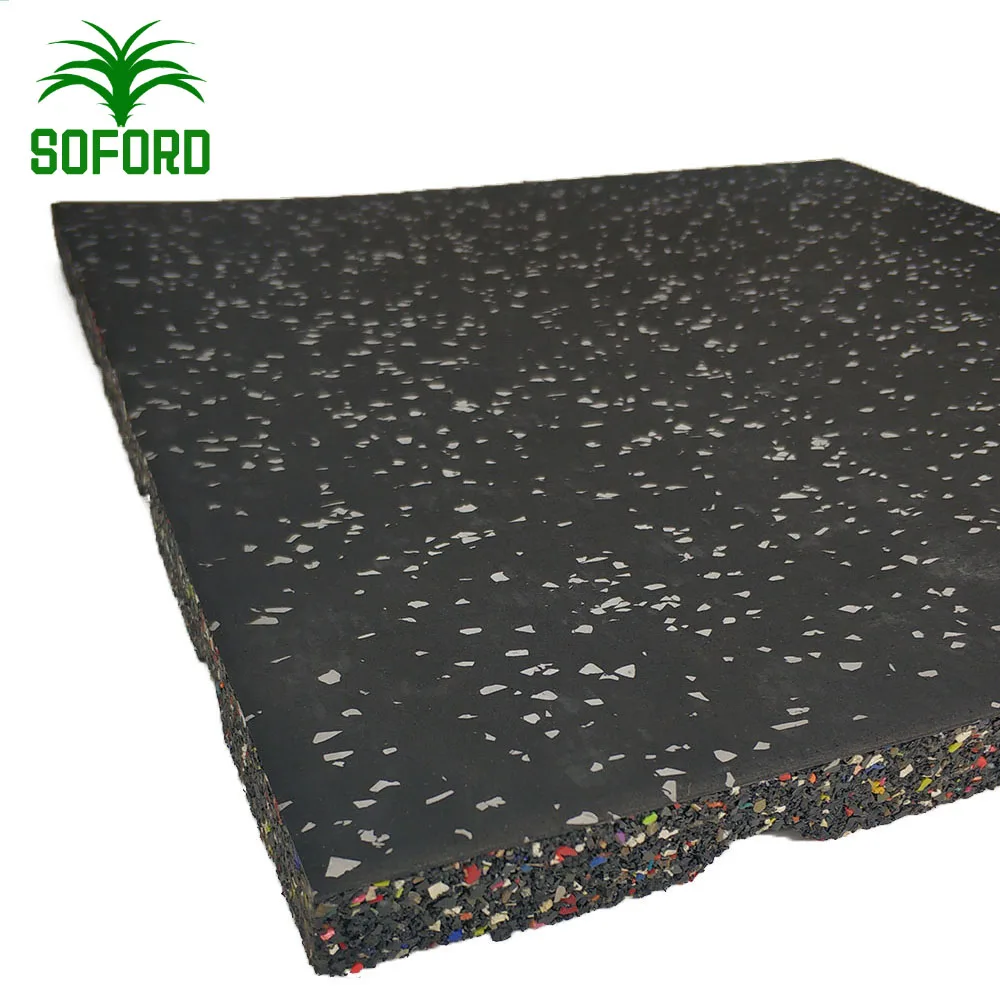 
High quality gym rubber flooring interlocking easy installation rubber floor tile 
