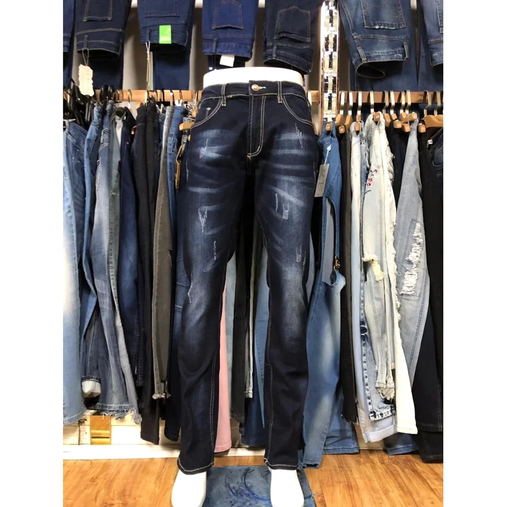 
GZY Stock lots narrow bottom skinny for men denim trousers pant jeans 