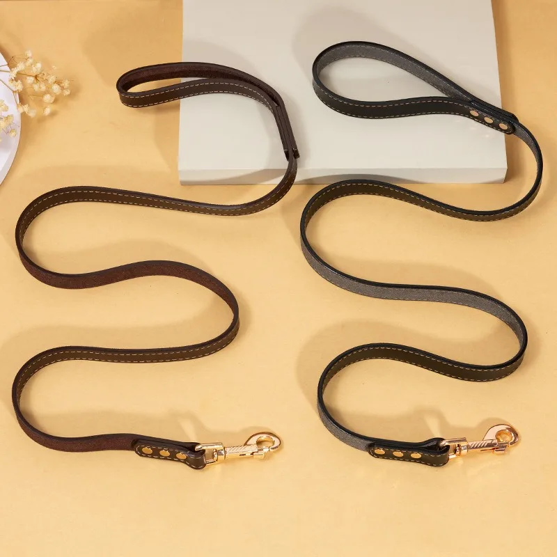 

Manufacturer wholesale PU leather dog leash explosion-proof pet leash, As shown below