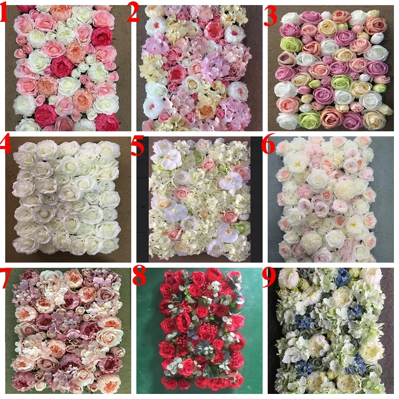Fc1002 High Quality Wedding Backdrop Artificial Peony Flower Wall Mat