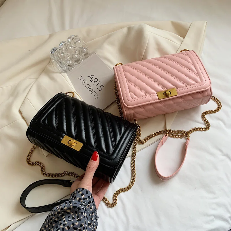 

Online Hot Sell Classic Ladies Checkered PU Leather Shoulder Bag High Quality Cheap Handbag Guangzhou Handbag Market