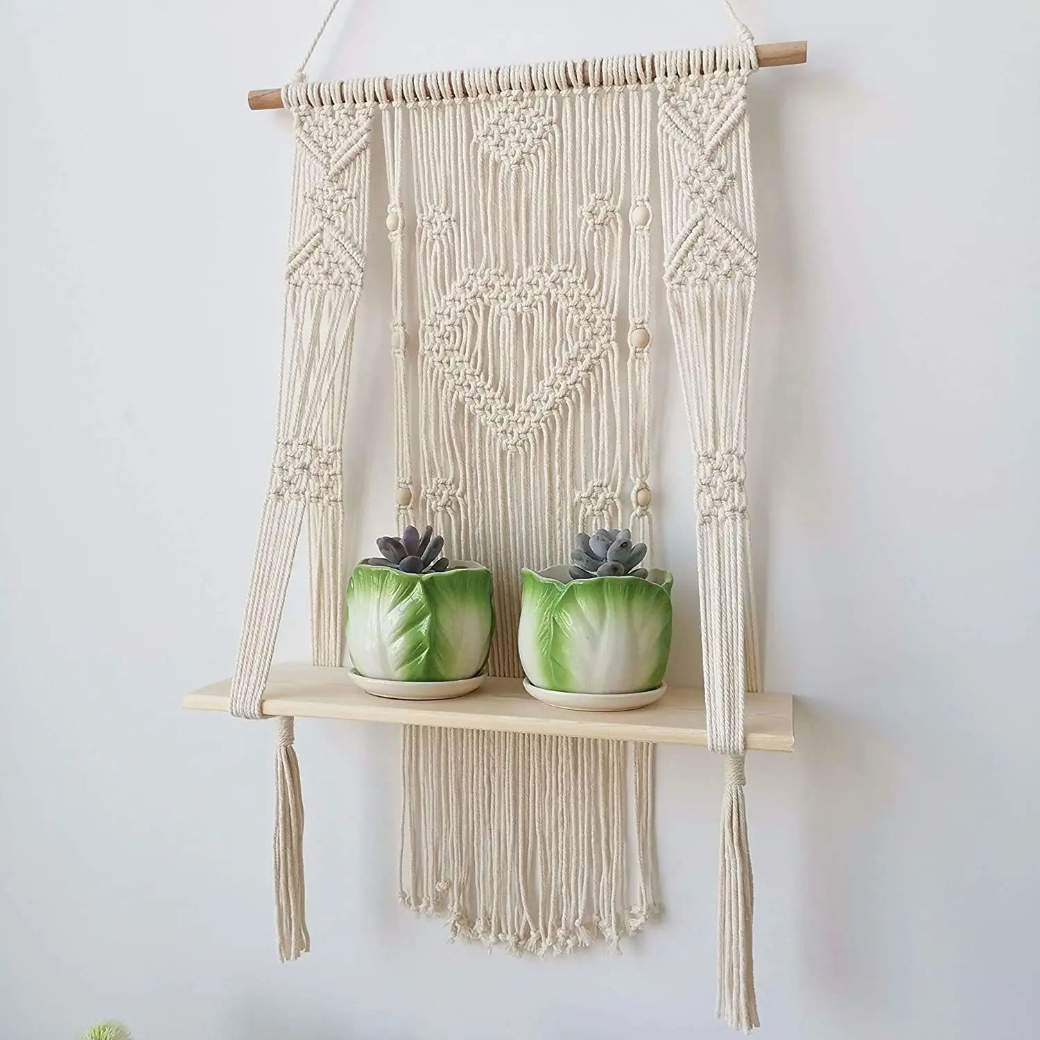 

Handmade Wall Hanging Shelf Boho Macrame Wall Hanging Shelf