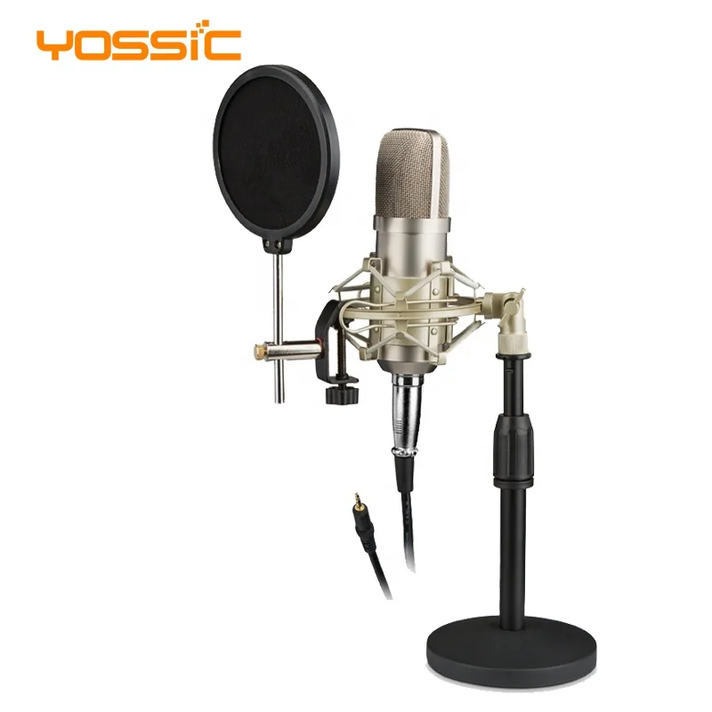 

Professional desktop microphone studio recording microphone, Silver