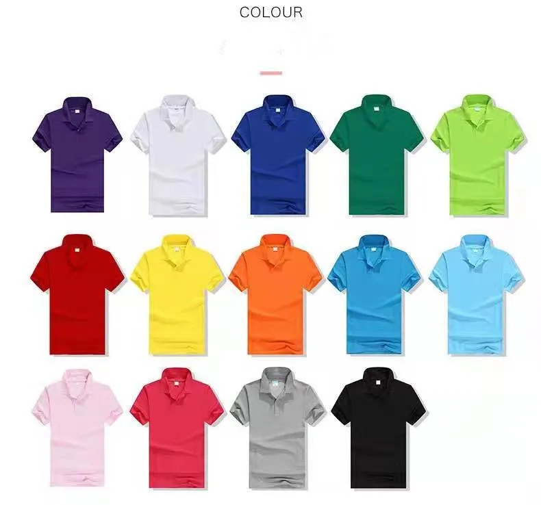 

New Polo Shirt Overalls Custom-printed LOGO Embroidery Short Sleeve Corporate Group Advertising T-shirt Custom-made