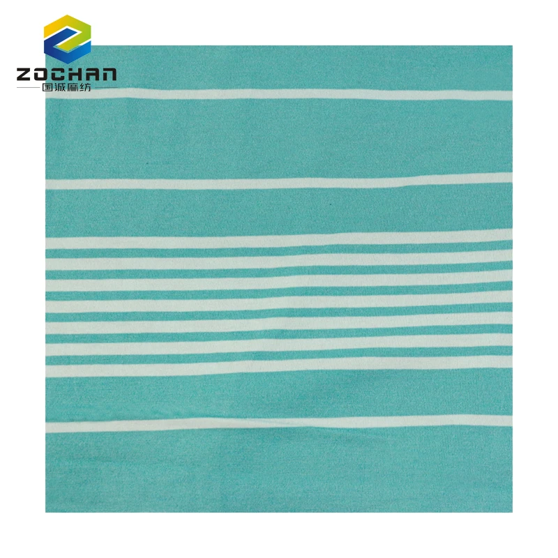 

230gsm 56% pima cotton 38% modal 6%spandex stripe jersey Breathable wicking knitted fabric for t shirt