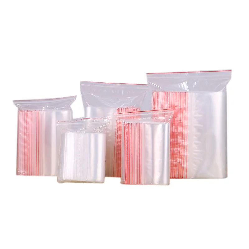 

6*8cm 500pcs/pack Small Zip Lock Plastic Bags Reclosable Transparent Bag Shoe Bag Vacuum Storage Bag Thickness 0.12mm, As picture