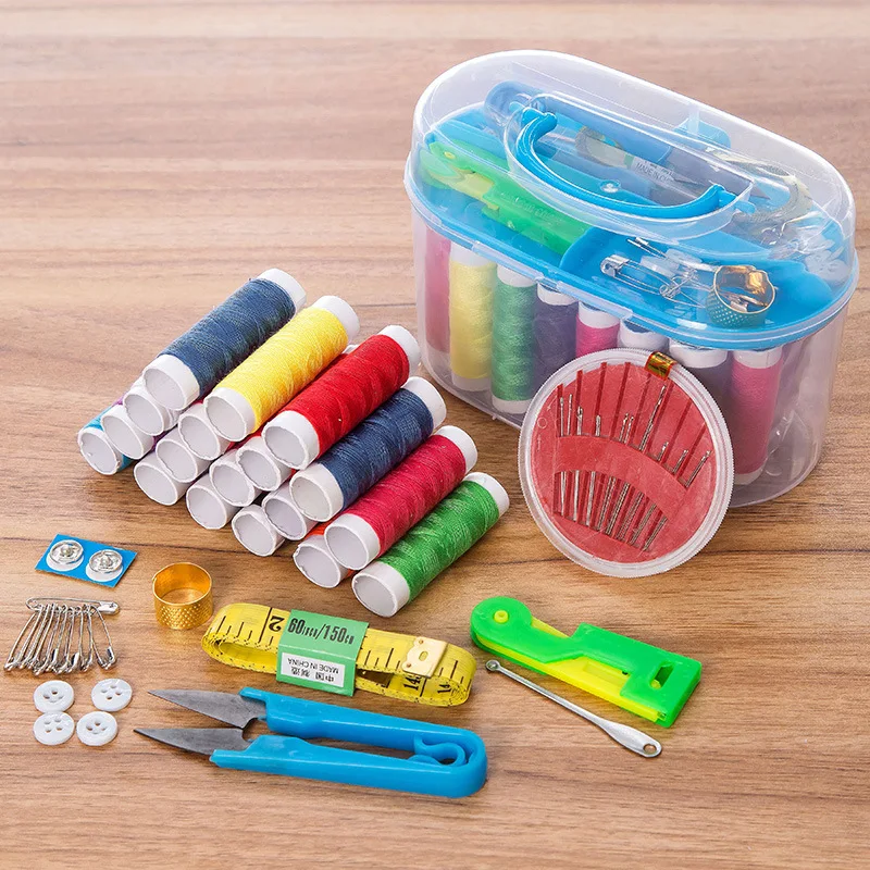 

Portable Household Travelling Mini Sewing Kit In Plastic Box