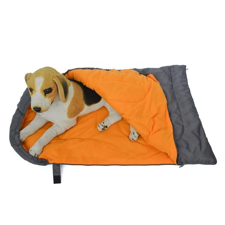

All Season Travel Polyester Portable Waterproof Warm Outdoor Pet Dog Sleeping Bag with Compression Sack, Orange,red,grey