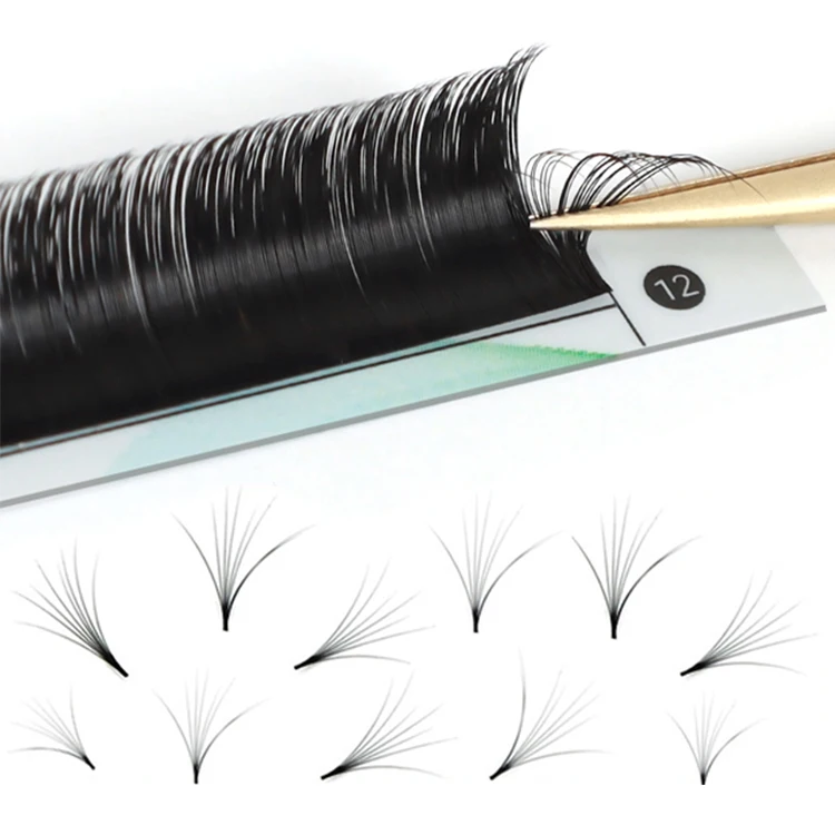 

Private Label Fast Blooming Mink Lashes 0.03 0.05 0.07 Mega Russian Volume Easy Fan Eyelash Extensions