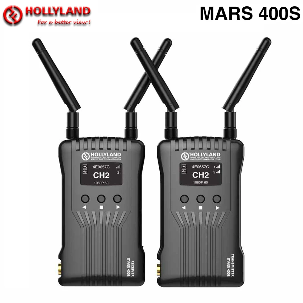 

Hollyland Mars 400s Wireless Video Transmission System HD-MI SDI 1080P Wireless HD Image Transmitter Receiver for Videographers