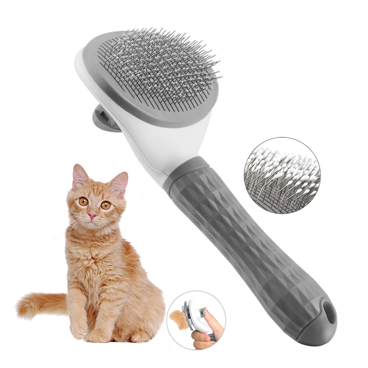 

Amazon Hot Sale Cat Grooming Brush Tool Self Cleaning Slicker Pet Brush Hair Slicker Brush Pet Dog Comb For Pet Massage