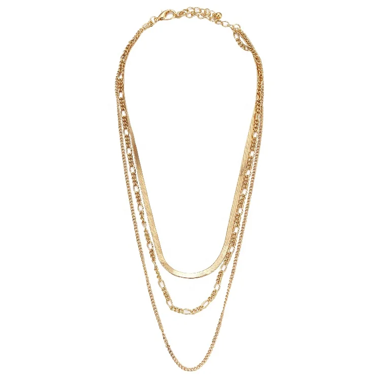 

Dina Hot Selling Summer Long Multi-ply Gold Snake Chain Necklace Jewelry For Women