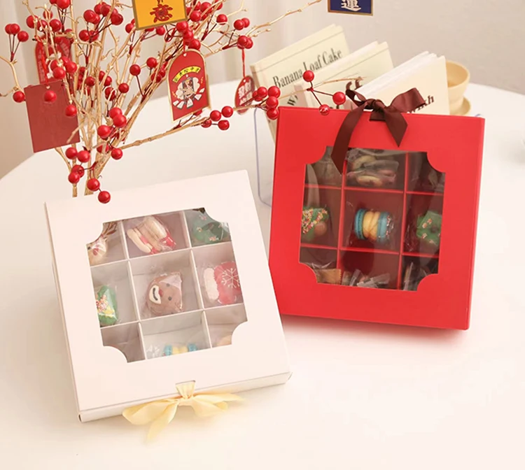 

custom logo printing card board christmas present cookie box packaging paper christmas gift candy box