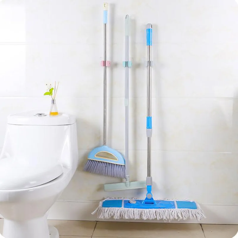 

Bathroom Mop Rack Non-marking Bathroom Mop Stick Hook Hanger Mop Clip