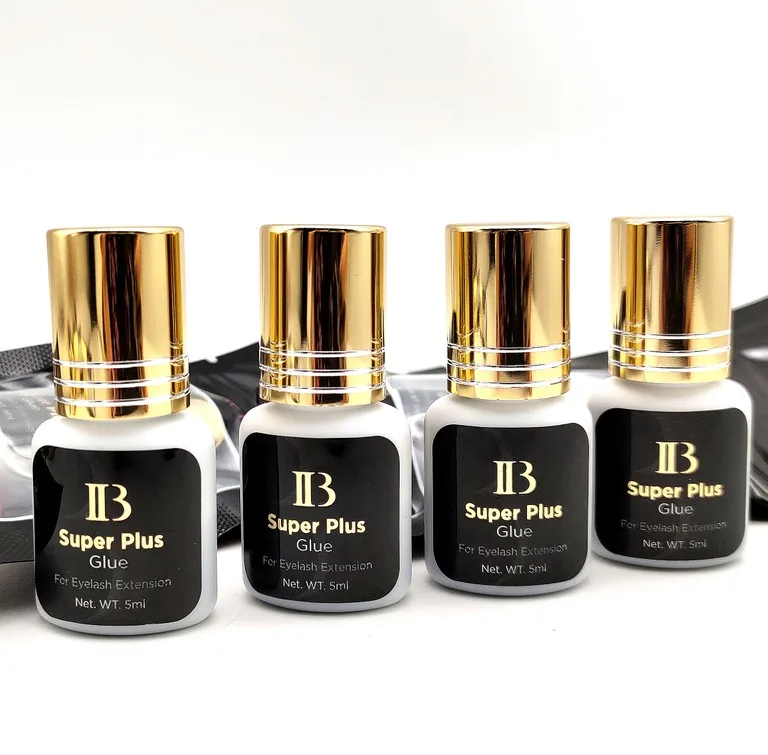 

High-quality Adhesive eyelashes extensions glue 5ml IB Super Plus glue Korea original 1-2s black Super Plus glue gold top