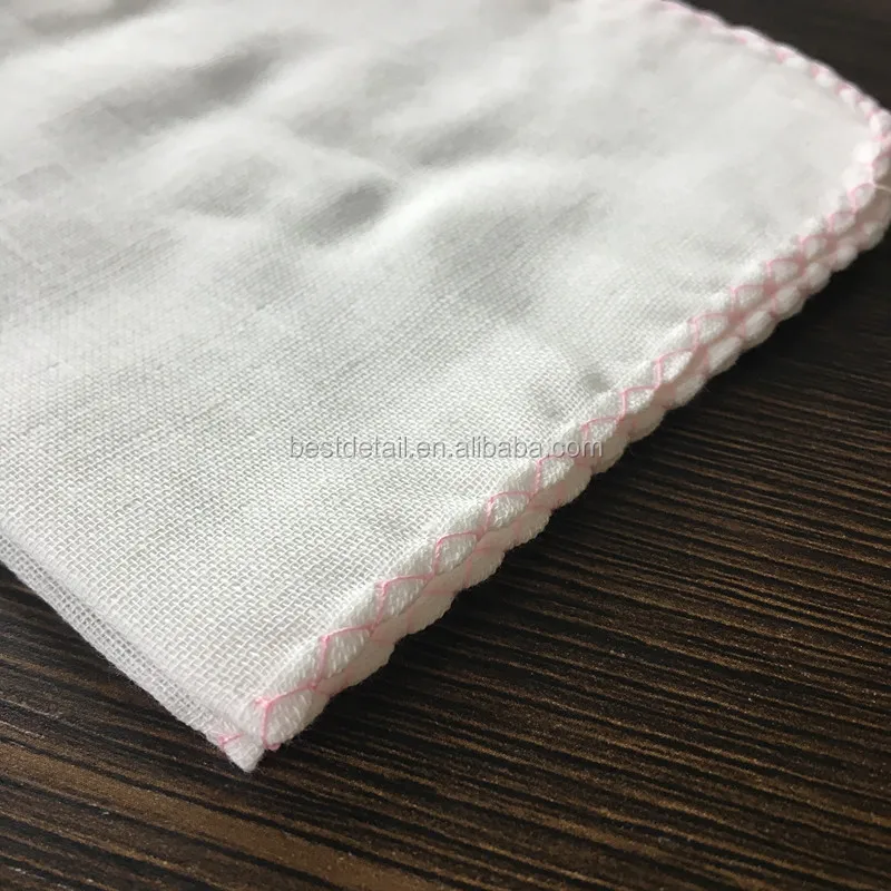 White 30x30cm Natural Cotton Soft Baby Washcloth Removal Polishing