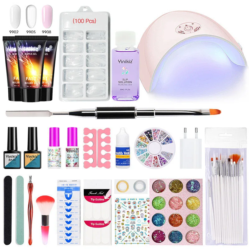 3*30ml Polys Nails Gels Kit 3 Colors Acrylic Polys Nails Gels Set Soak