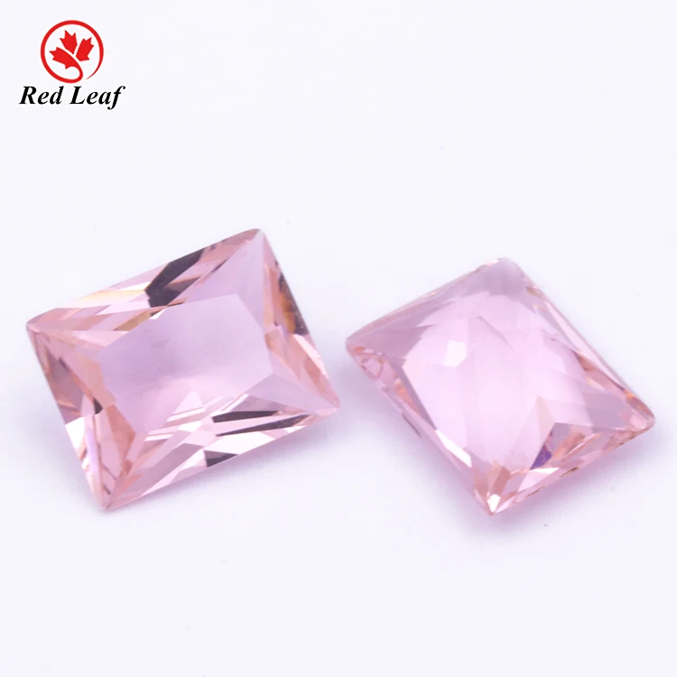 

Redleaf Jewelry Rectangle Cut Morganite Synthetic Loose Morganite Stone Nano Gems