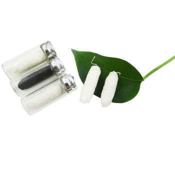 

Buy 30 meters organic eco friendly silk dental floss with glass container