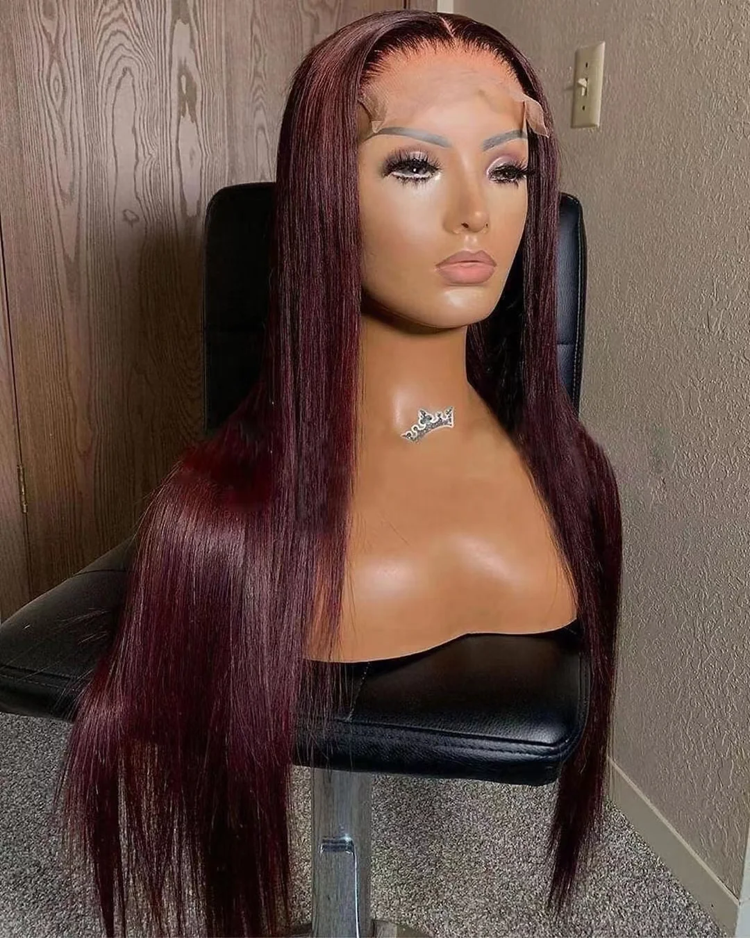 

New Collection Grey Straight Virgin Human Hair Lace Front Wig With Dark Roots In Stock