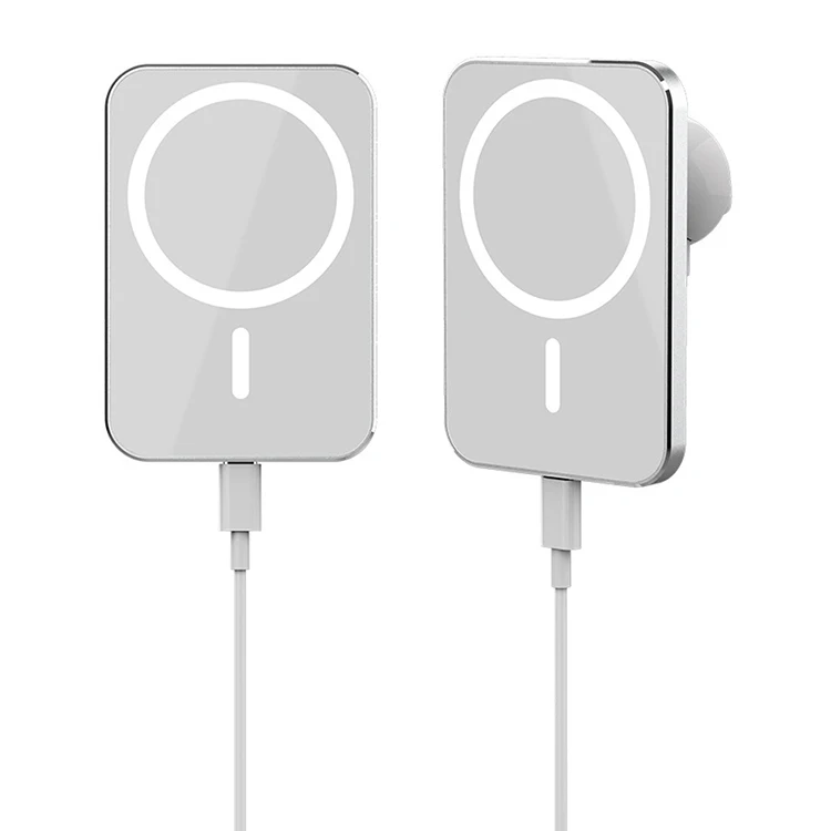 

Wholesale 15W Fast Charge Air Vent Phone Holder For iPhone Magnetic Wireless Car Charger, Silver
