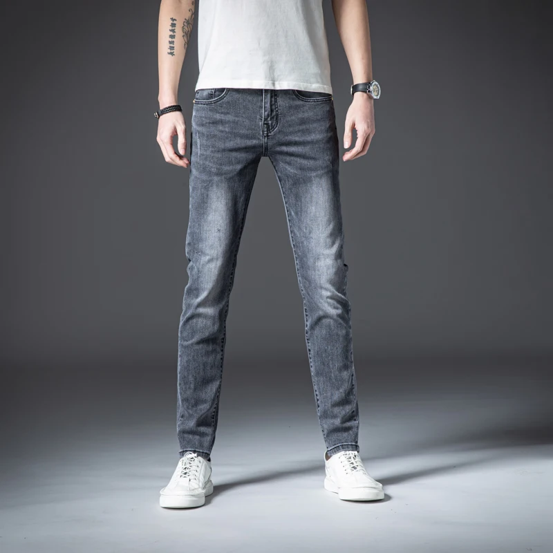 

Best sell denim ankle fit denim jeans men skinny fashion jens pant for man