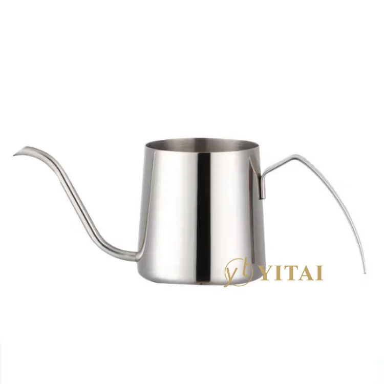 

Hot Sell 600ml Hand Drip Coffee Pouring Kettle Fine Stainless Steel Pour Over Coffee Tea Maker, Customized color