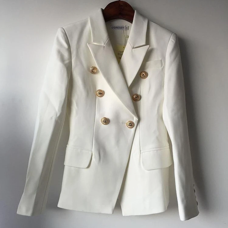 

2020 Spring Autumn fashion women clothes Women's Double Breasted Blazer Jacket