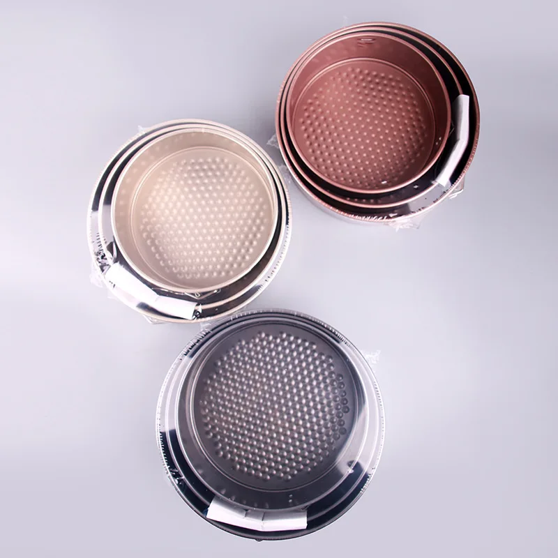 

3pcs 24 26 28cm gold rose grey round biscuit mold cookie diy cake baking tools islamic muslim party decor ramadan decoration, As picture