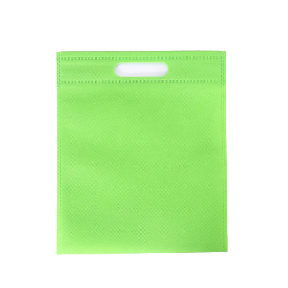 

Cheap 25*35 cm custom LOGO Green D cut non woven bag Flat non-woven bags ECO friendly nonwoven bags, Customized color
