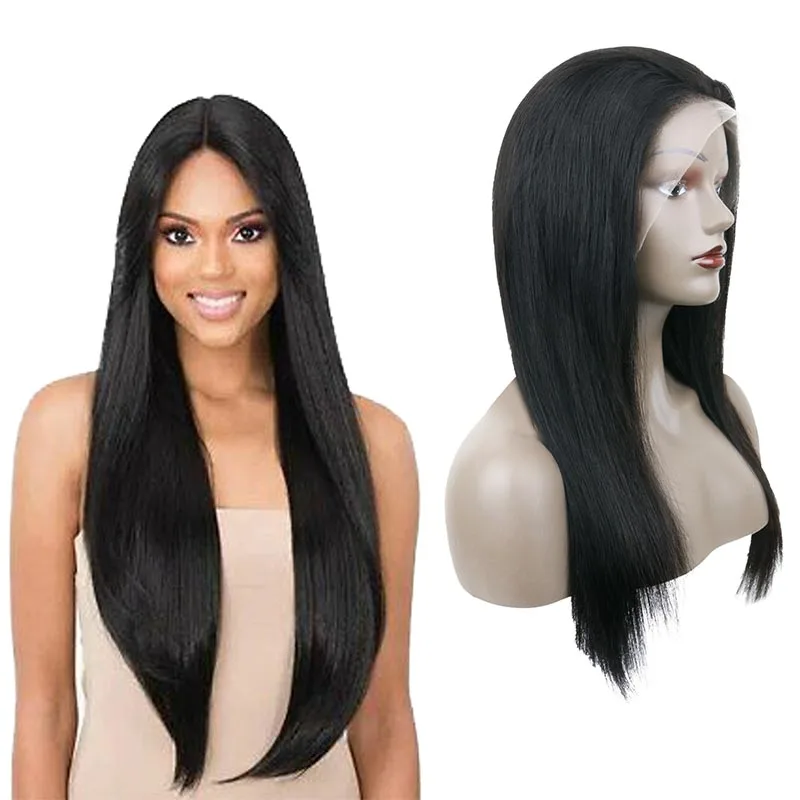 

Nature Human Hair Wigs Straight Hair HD Lace Frontal Wigs Wholesale Headgear