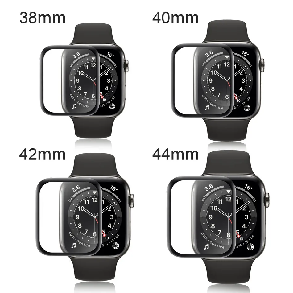 

Coolyep HD Screen Protector For apple watch screen protector Apple Watch Series 6 SE 5 4 3 tempered glass For iwatch, Black