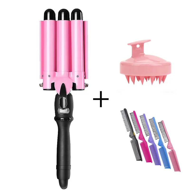 

Hair Curling Iron 3 Barrel Wand Hot Tools Hair Waver 25mm 32mm LCD Temperature Display Curler Iron Machine For Curling Hair