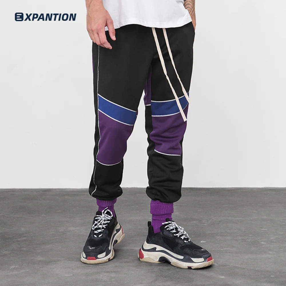 

EXP in stock factory wholesale hip pop streetwear autumn spring winter fashion black winter pocket jogger for men, 1 color