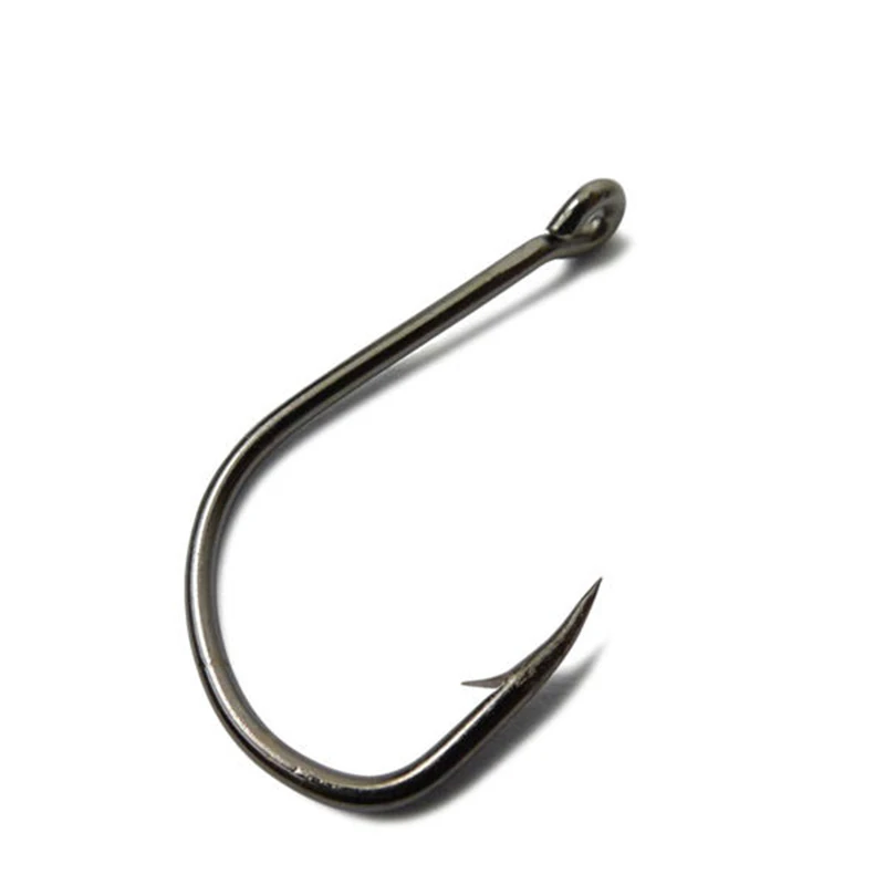 

Stock High Quality Iseama With Ring High-carbon Steel Fishing Hook Single Carp fishing Hooks, Nickel black